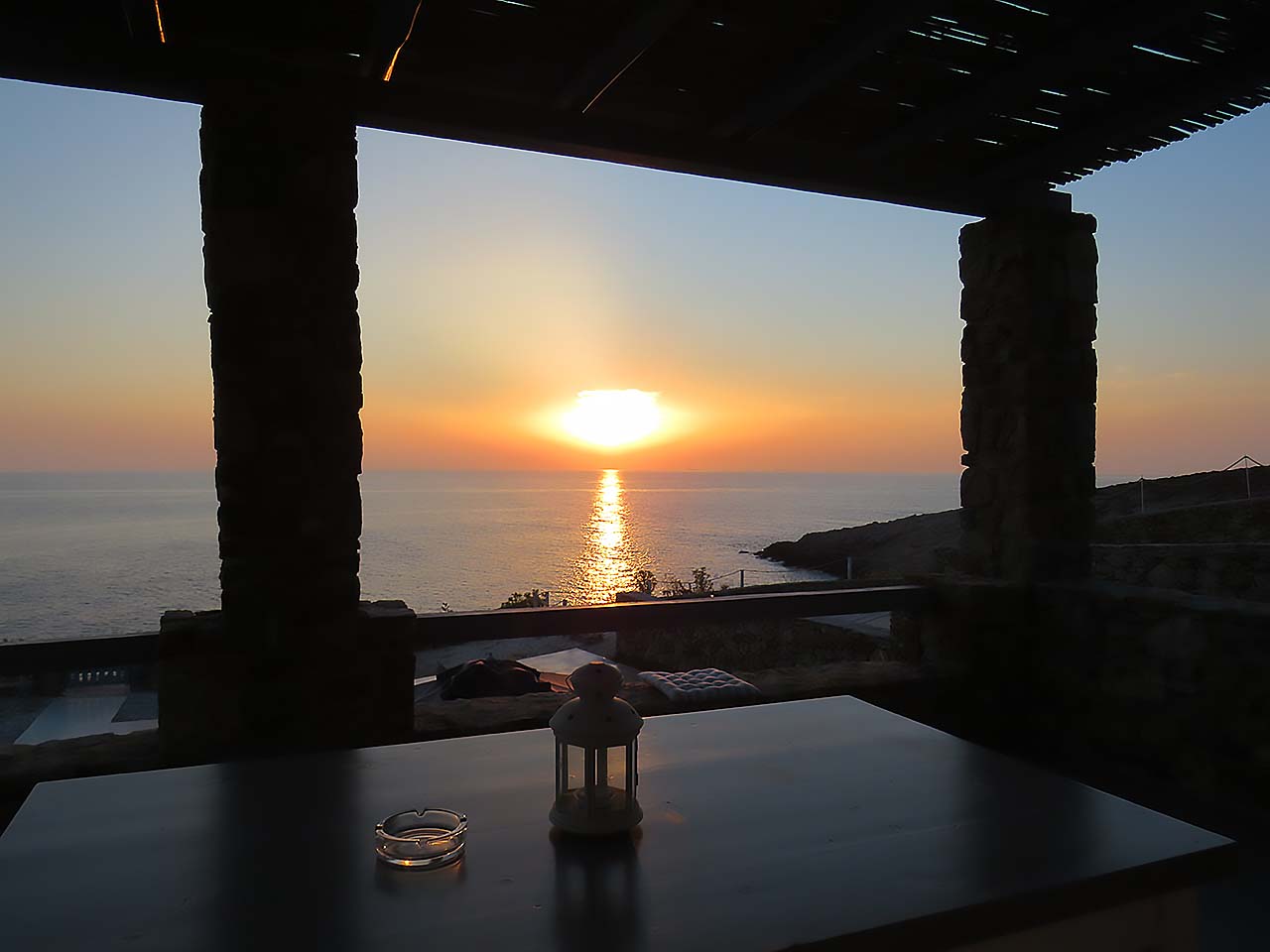 Μαγευτικό ηλιοβασίλεμα στο Αιγαίο από τη διαμονή στην Κύθνο στις σουίτες Capesuites