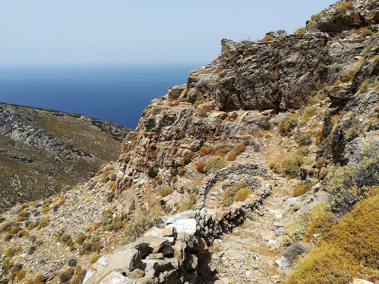 Cliffs around Kastro in Kythnos