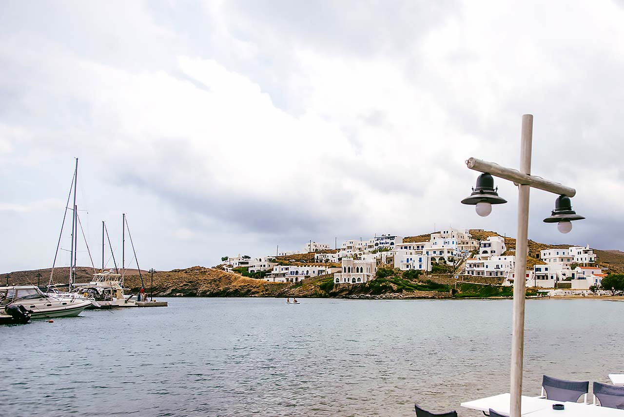 View from the cafeteria in Loutra